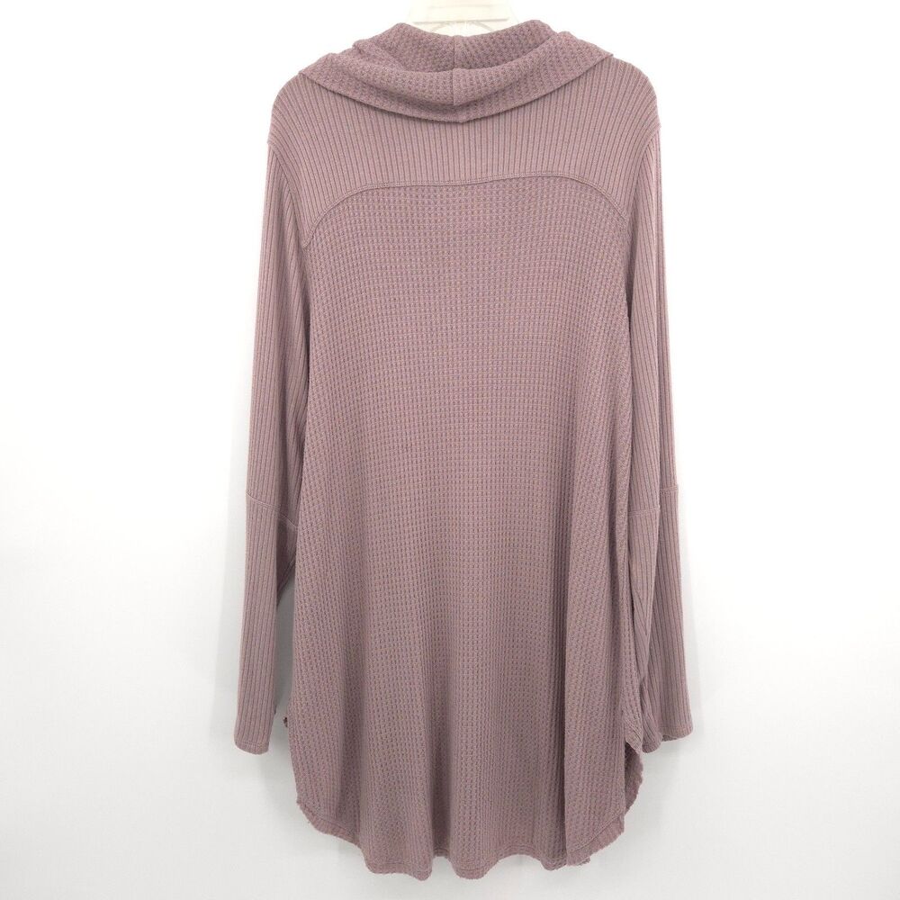 Soft Surroundings NWT cowl neck thermal waffle knit tunic top Size 2X‎ taupe - Picture 10 of 10